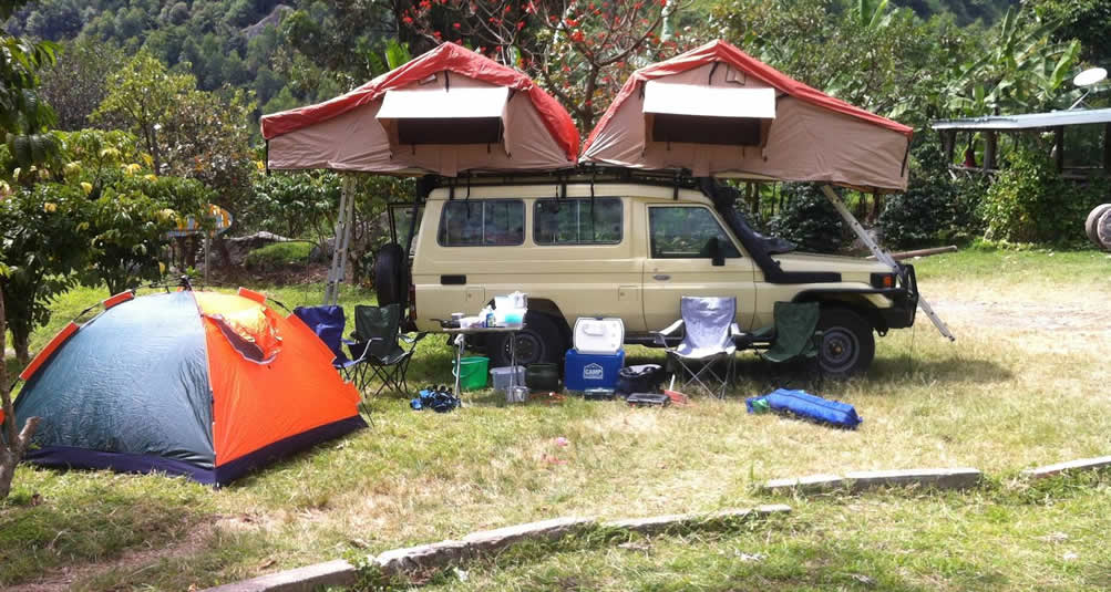 rooftop tent camping Uganda